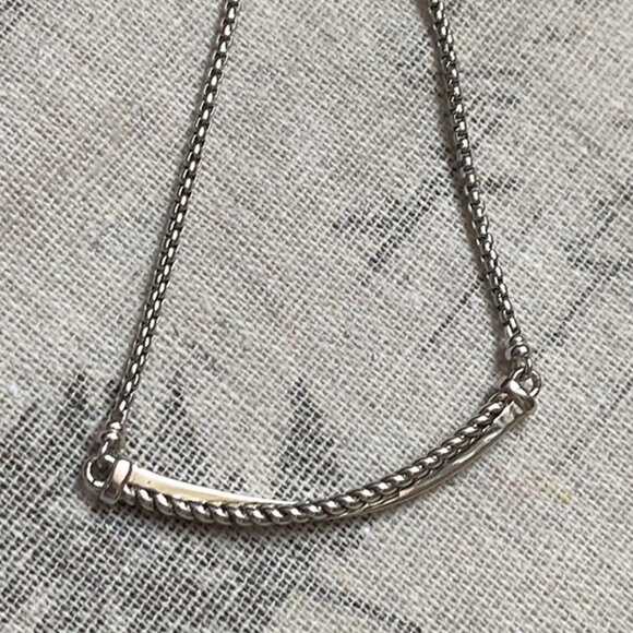 David Yurman Silver And Diamond Necklace - Picture 5 of 7